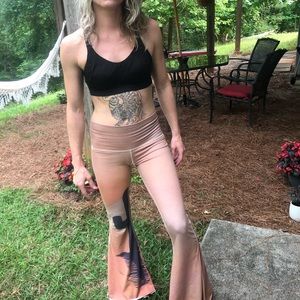 Stretch/yoga bell bottom pants